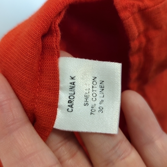 Carolina K Kuna Embroidered A-Line Midi Dress Red Sz Small resort cottagecore - Picture 11 of 13